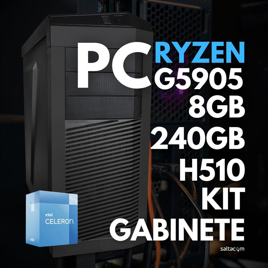 PC INTEL CELERON 4GB SSD240GB KIT GABINETE